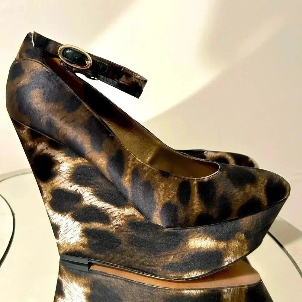 Gently Worn San Edelman Quinn Animal Print Pumps, Size 6